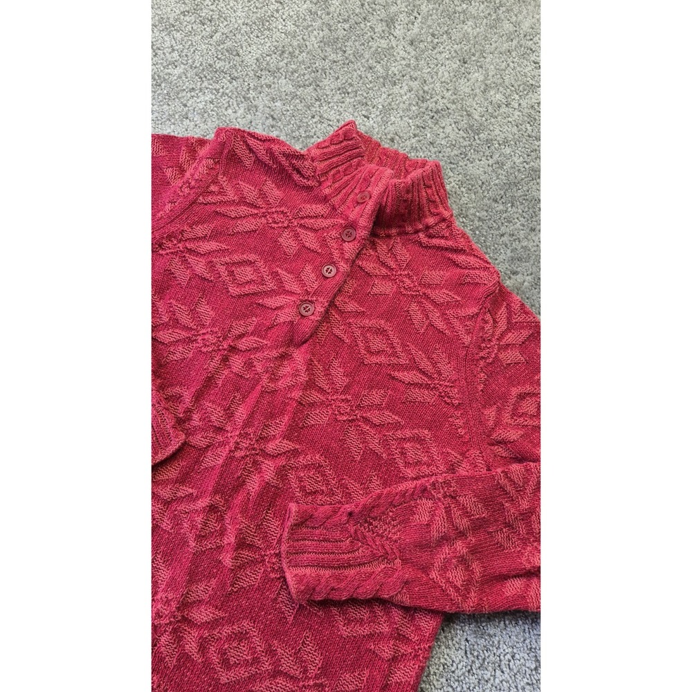 Woolrich Ruby Red Sweater Womens Medium Warm Cozy - Picture 7 of 13